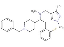 1-(1-benzyl-4-piperidinyl)-N-[(1,3-dimethyl-1H-pyrazol-4-yl)methyl]-2-(2-fluorophenyl)-N-methylethanamine
