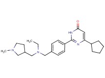 6-cyclopentyl-2-[4-({ethyl[(1-methylpyrrolidin-3-yl)methyl]amino}methyl)phenyl]pyrimidin-4(3H)-one
