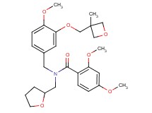 2,4-dimethoxy-N-{4-methoxy-3-[(3-methyl-3-oxetanyl)methoxy]benzyl}-N-(tetrahydro-2-furanylmethyl)benzamide