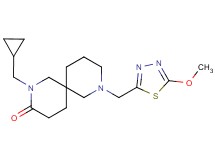 2-(cyclopropylmethyl)-8-[(5-methoxy-1,3,4-thiadiazol-2-yl)methyl]-2,8-diazaspiro[5.5]undecan-3-one