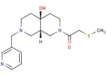 (4aS*,8aS*)-2-[(methylthio)acetyl]-7-(pyridin-3-ylmethyl)octahydro-2,7-naphthyridin-4a(2H)-ol