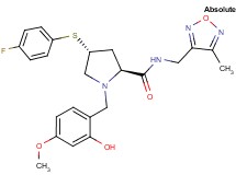 (4R)-4-[(4-fluorophenyl)thio]-1-(2-hydroxy-4-methoxybenzyl)-N-[(4-methyl-1,2,5-oxadiazol-3-yl)methyl]-L-prolinamide