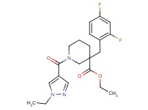 ethyl 3-(2,4-difluorobenzyl)-1-[(1-ethyl-1H-pyrazol-4-yl)carbonyl]-3-piperidinecarboxylate