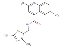 N-[(2,4-dimethyl-1,3-thiazol-5-yl)methyl]-2,6-dimethyl-4-quinolinecarboxamide