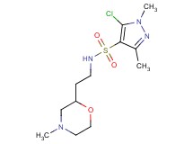 5-chloro-1,3-dimethyl-N-[2-(4-methylmorpholin-2-yl)ethyl]-1H-pyrazole-4-sulfonamide