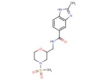 2-methyl-N-{[4-(methylsulfonyl)morpholin-2-yl]methyl}-1H-benzimidazole-5-carboxamide