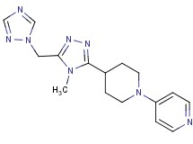 4-{4-[4-methyl-5-(1H-1,2,4-triazol-1-ylmethyl)-4H-1,2,4-triazol-3-yl]piperidin-1-yl}pyridine