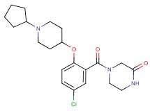 4-{5-chloro-2-[(1-cyclopentyl-4-piperidinyl)oxy]benzoyl}-2-piperazinone