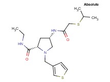 (4S)-N-ethyl-4-{[(isopropylthio)acetyl]amino}-1-(3-thienylmethyl)-L-prolinamide