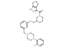3-({3-[(3-{[4-(2-fluorophenyl)-1-piperazinyl]methyl}phenoxy)methyl]-1-piperidinyl}carbonyl)-1,4,5,6-tetrahydrocyclopenta[c]pyrazole