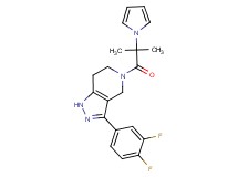 3-(3,4-difluorophenyl)-5-[2-methyl-2-(1H-pyrrol-1-yl)propanoyl]-4,5,6,7-tetrahydro-1H-pyrazolo[4,3-c]pyridine