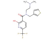 N-[2-(dimethylamino)ethyl]-2-hydroxy-N-(3-thienylmethyl)-6-(trifluoromethyl)nicotinamide