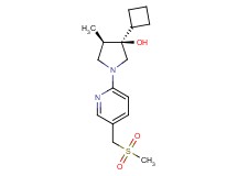 (3R*,4R*)-3-cyclobutyl-4-methyl-1-{5-[(methylsulfonyl)methyl]-2-pyridinyl}-3-pyrrolidinol
