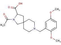 2-acetyl-8-(2,5-dimethoxybenzyl)-2,8-diazaspiro[4.5]decane-3-carboxylic acid