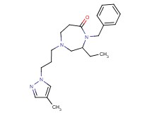 4-benzyl-3-ethyl-1-[3-(4-methyl-1H-pyrazol-1-yl)propyl]-1,4-diazepan-5-one