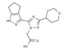 [5-(1,4,5,6-tetrahydrocyclopenta[c]pyrazol-3-yl)-3-(tetrahydro-2H-pyran-4-yl)-1H-1,2,4-triazol-1-yl]acetic acid