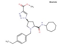 methyl 1-[(3S,5S)-5-[(cycloheptylamino)carbonyl]-1-(4-ethylbenzyl)-3-pyrrolidinyl]-1H-1,2,3-triazole-4-carboxylate