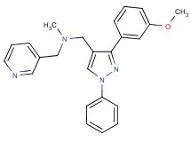 1-[3-(3-methoxyphenyl)-1-phenyl-1H-pyrazol-4-yl]-N-methyl-N-(3-pyridinylmethyl)methanamine