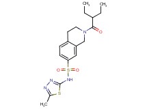 2-(2-ethylbutanoyl)-N-(5-methyl-1,3,4-thiadiazol-2-yl)-1,2,3,4-tetrahydroisoquinoline-7-sulfonamide