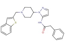 N-{1-[1-(1-benzothien-2-ylmethyl)-4-piperidinyl]-1H-pyrazol-5-yl}-2-phenylacetamide
