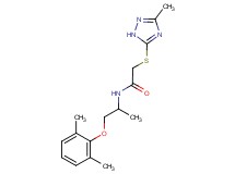 N-[2-(2,6-dimethylphenoxy)-1-methylethyl]-2-[(3-methyl-1H-1,2,4-triazol-5-yl)thio]acetamide