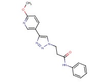 3-[4-(6-methoxypyridin-3-yl)-1H-1,2,3-triazol-1-yl]-N-phenylpropanamide