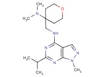 N-{[4-(dimethylamino)tetrahydro-2H-pyran-4-yl]methyl}-6-isopropyl-1-methyl-1H-pyrazolo[3,4-d]pyrimidin-4-amine