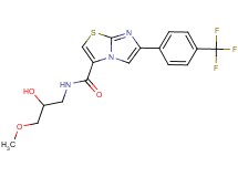 N-(2-hydroxy-3-methoxypropyl)-6-[4-(trifluoromethyl)phenyl]imidazo[2,1-b][1,3]thiazole-3-carboxamide