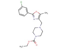 ethyl 4-{[2-(3-chlorophenyl)-5-methyl-1,3-oxazol-4-yl]methyl}-1-piperazinecarboxylate