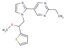 2-ethyl-5-{1-[2-methoxy-2-(2-thienyl)ethyl]-1H-imidazol-2-yl}pyrimidine
