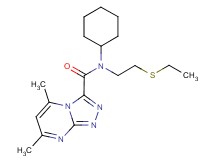 N-cyclohexyl-N-[2-(ethylthio)ethyl]-5,7-dimethyl[1,2,4]triazolo[4,3-a]pyrimidine-3-carboxamide