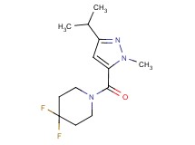 4,4-difluoro-1-[(3-isopropyl-1-methyl-1H-pyrazol-5-yl)carbonyl]piperidine