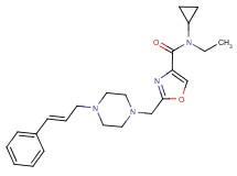 N-cyclopropyl-N-ethyl-2-({4-[(2E)-3-phenylprop-2-en-1-yl]piperazin-1-yl}methyl)-1,3-oxazole-4-carboxamide