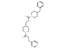 4-(3-{4-[3-(4-benzyl-1-piperidinyl)-3-oxopropyl]-1-piperidinyl}-3-oxopropyl)pyridine