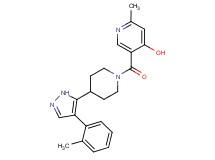 2-methyl-5-({4-[4-(2-methylphenyl)-1H-pyrazol-5-yl]-1-piperidinyl}carbonyl)-4-pyridinol
