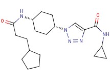 1-{cis-4-[(3-cyclopentylpropanoyl)amino]cyclohexyl}-N-cyclopropyl-1H-1,2,3-triazole-4-carboxamide