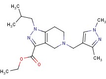 ethyl 5-[(1,3-dimethyl-1H-pyrazol-4-yl)methyl]-1-isobutyl-4,5,6,7-tetrahydro-1H-pyrazolo[4,3-c]pyridine-3-carboxylate