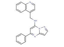 5-phenyl-N-(4-quinolinylmethyl)pyrazolo[1,5-a]pyrimidin-7-amine