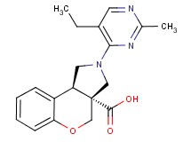 (3aR*,9bR*)-2-(5-ethyl-2-methylpyrimidin-4-yl)-1,2,3,9b-tetrahydrochromeno[3,4-c]pyrrole-3a(4H)-carboxylic acid