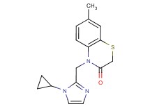 4-[(1-cyclopropyl-1H-imidazol-2-yl)methyl]-7-methyl-2H-1,4-benzothiazin-3(4H)-one
