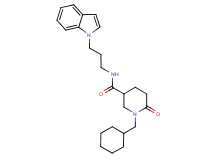1-(cyclohexylmethyl)-N-[3-(1H-indol-1-yl)propyl]-6-oxo-3-piperidinecarboxamide