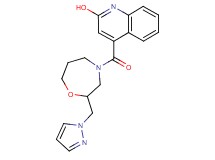 4-{[2-(1H-pyrazol-1-ylmethyl)-1,4-oxazepan-4-yl]carbonyl}-2-quinolinol