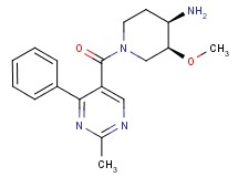 (3S*,4R*)-3-methoxy-1-[(2-methyl-4-phenylpyrimidin-5-yl)carbonyl]piperidin-4-amine