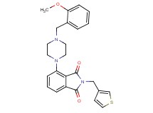 4-[4-(2-methoxybenzyl)-1-piperazinyl]-2-(3-thienylmethyl)-1H-isoindole-1,3(2H)-dione