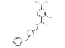 N-[(5-benzyl-1,2,4-oxadiazol-3-yl)methyl]-2-(dimethylamino)-4-methyl-5-pyrimidinecarboxamide