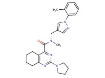 N-methyl-N-{[1-(2-methylphenyl)-1H-pyrazol-4-yl]methyl}-2-(1-pyrrolidinyl)-5,6,7,8-tetrahydro-4-quinazolinecarboxamide