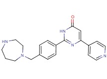 2-[4-(1,4-diazepan-1-ylmethyl)phenyl]-6-(4-pyridinyl)-4(3H)-pyrimidinone bis(trifluoroacetate)