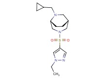 (1R*,5R*)-6-(cyclopropylmethyl)-3-[(1-ethyl-1H-pyrazol-4-yl)sulfonyl]-3,6-diazabicyclo[3.2.2]nonane