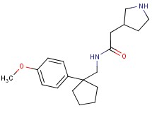 N-{[1-(4-methoxyphenyl)cyclopentyl]methyl}-2-pyrrolidin-3-ylacetamide