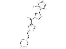 1-[2-(4-{[3-(2-fluorophenyl)pyrrolidin-1-yl]carbonyl}-1H-1,2,3-triazol-1-yl)ethyl]piperazine